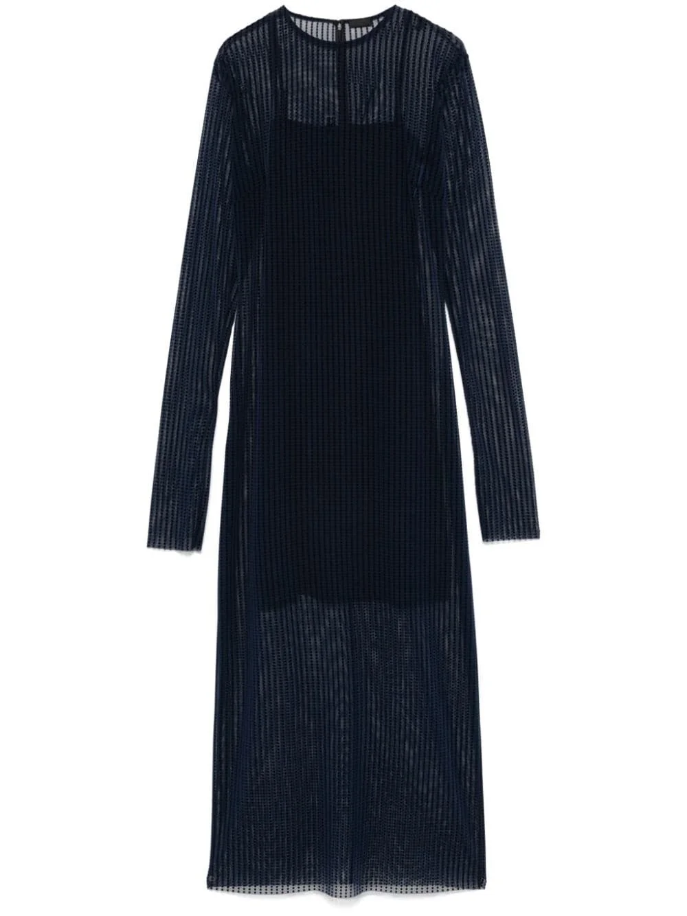 polka-dot mesh midi dress - 1