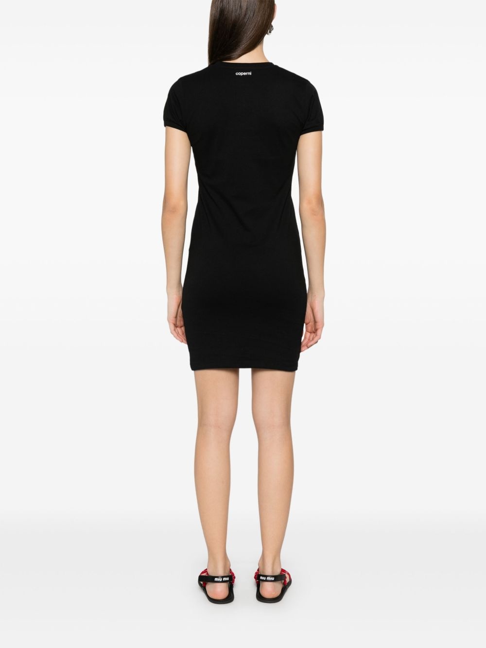 gathered heart-motif mini dress - 4