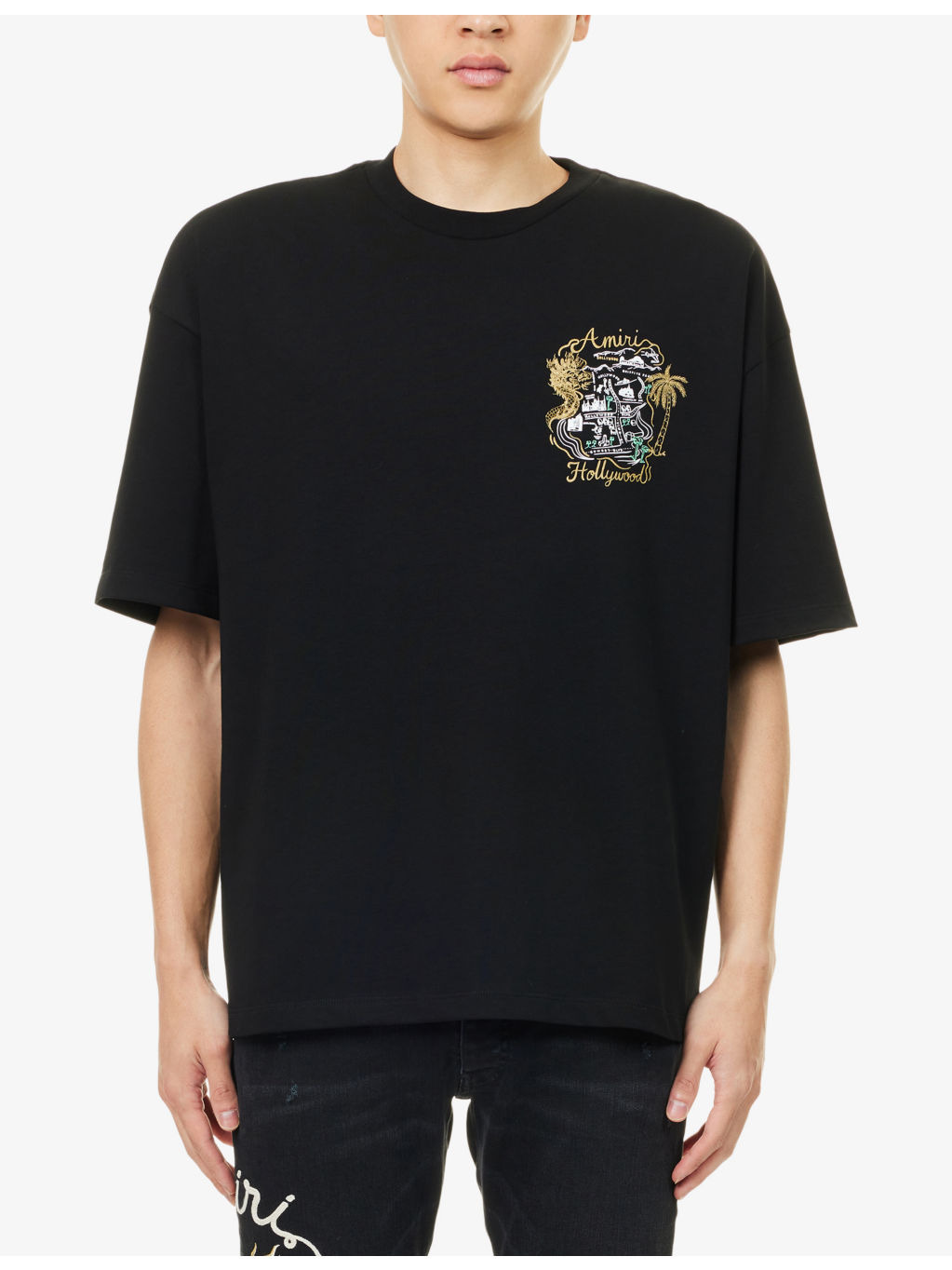 Hollywood Oversized Cotton-Jersey T-Shirt - 3
