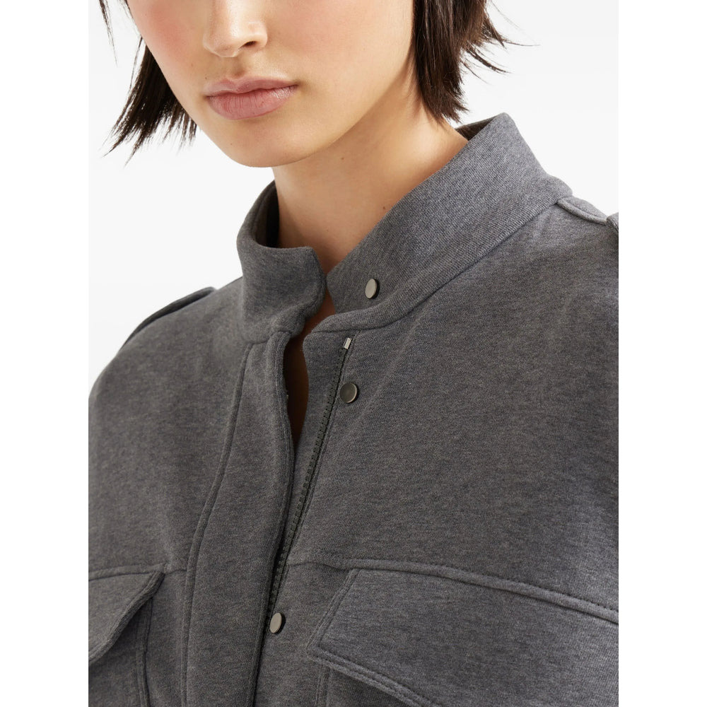Brunello Cucinelli Grey Jackets - Bomber Jackets Women - 5