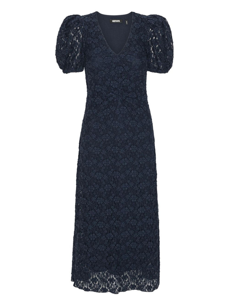 puff-sleeve lace midi dress 1