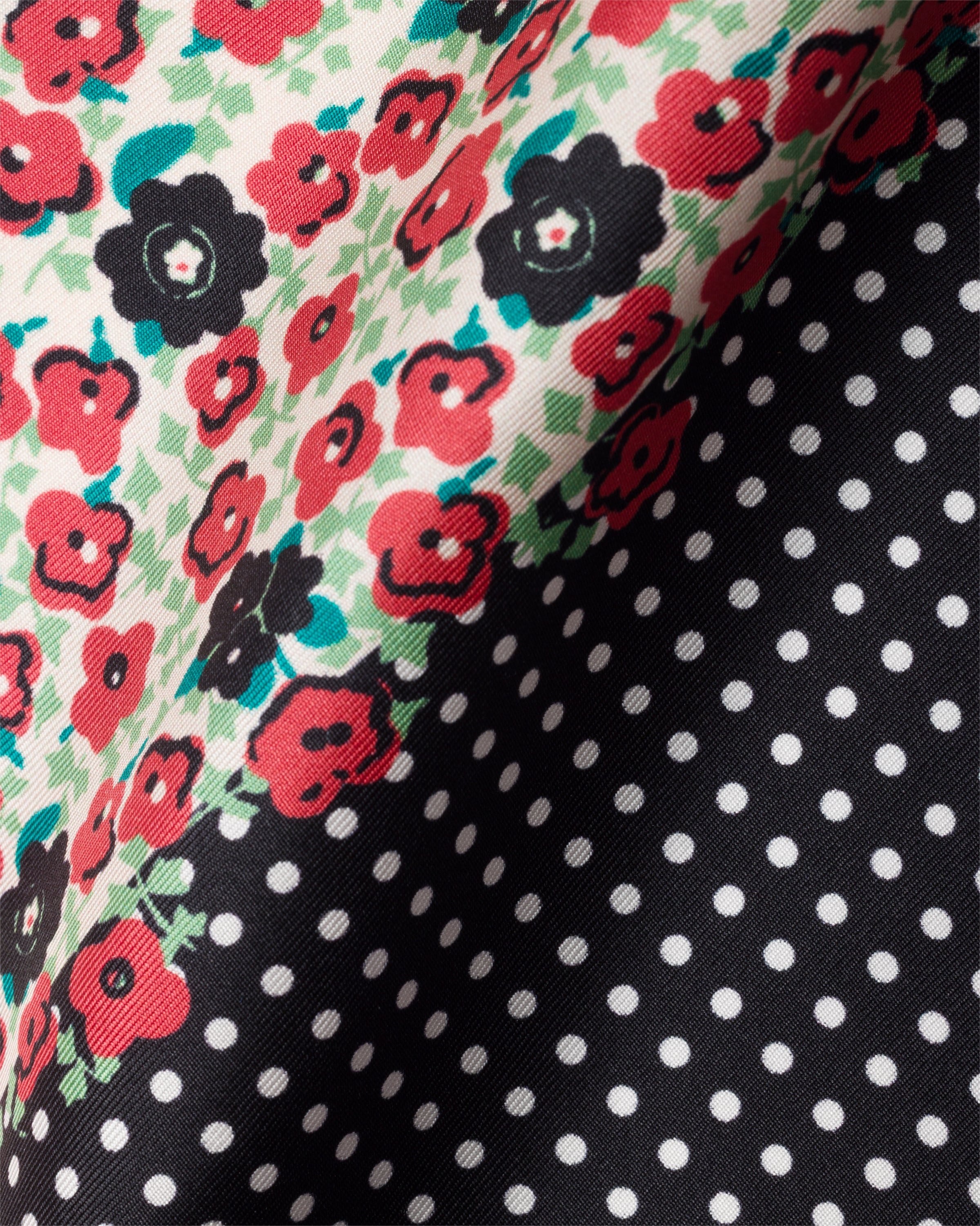 Printed silk twill scarf, 55 x 55 cm - 2
