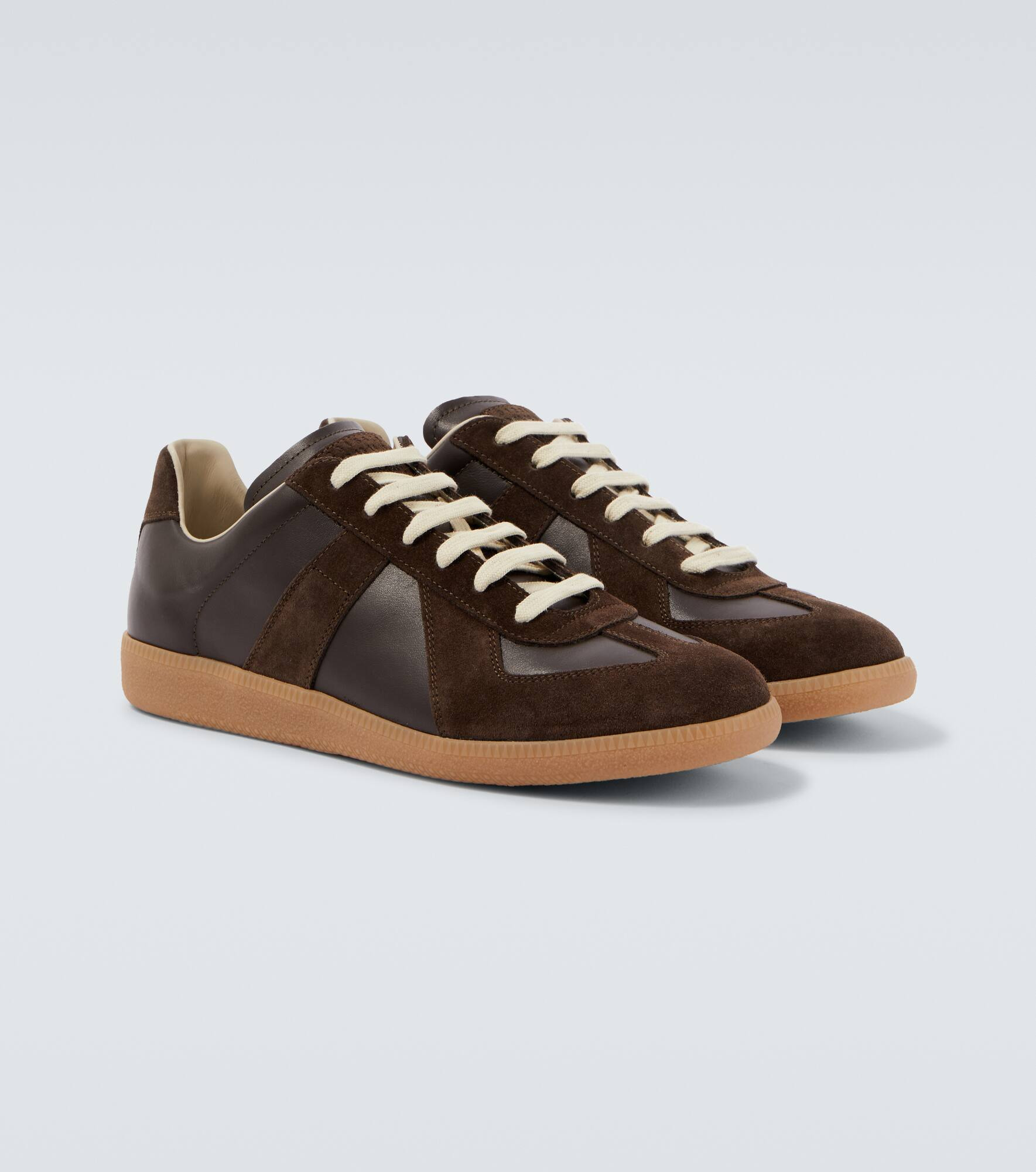 Replica leather and suede sneakers - 5