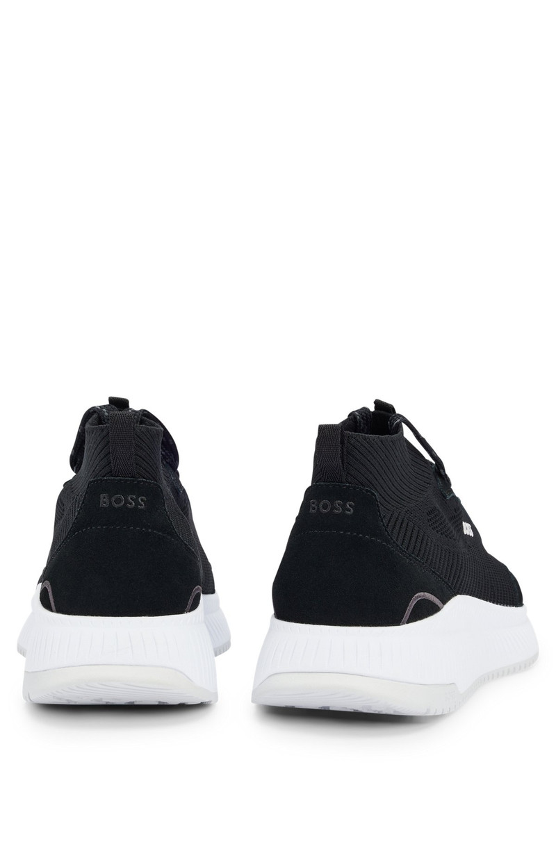 BOSS MID-TOP SOCK TRAINERS WITH FISHBONE SOLE outlook