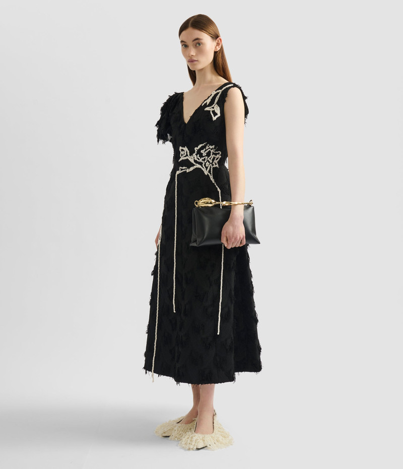 EMBROIDERED FIL COUPÉ JACQUARD MIDI DRESS 1