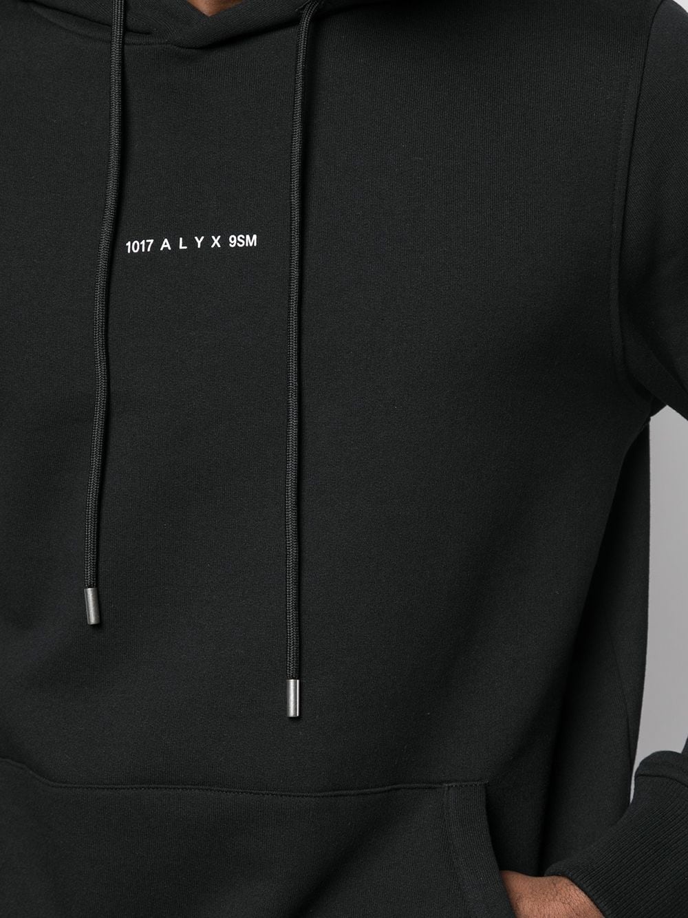 logo-print rib-trimmed hoodie - 6