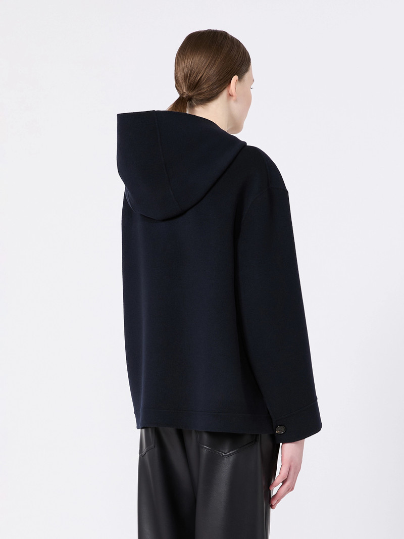 LUSSO Hooded wool coat - MIDNIGHTBLUE 4