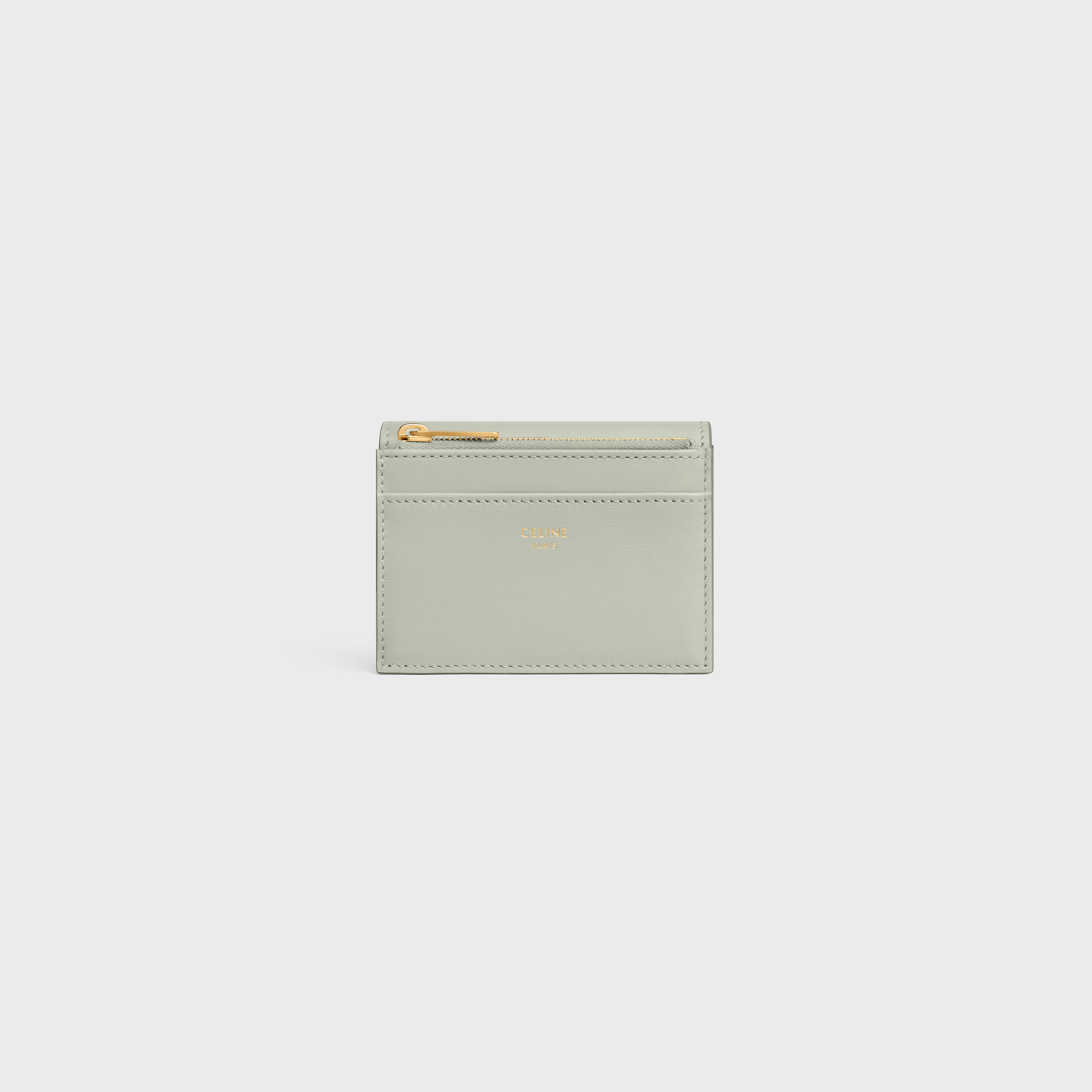 COMPACT WALLET WITH COIN TRIOMPHE in Shiny calfskin - 3