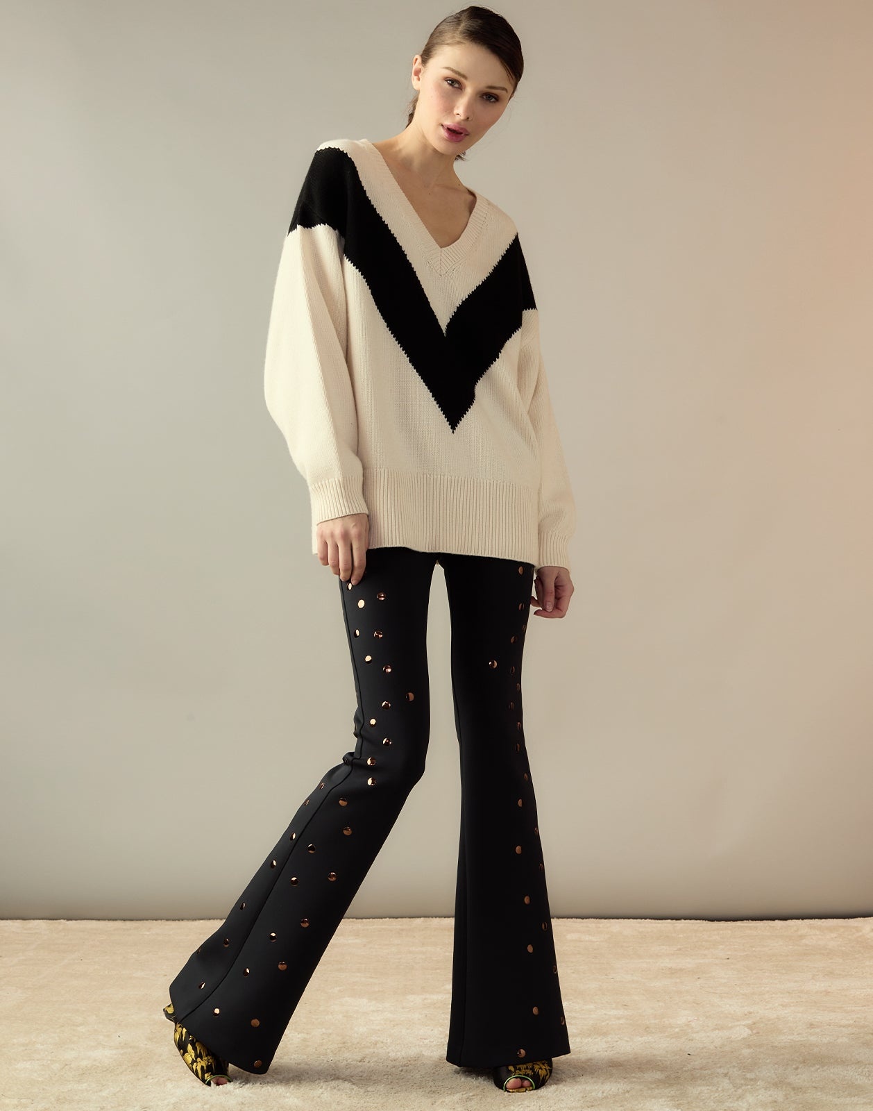 Collegiate V-Neck Sweater - 3