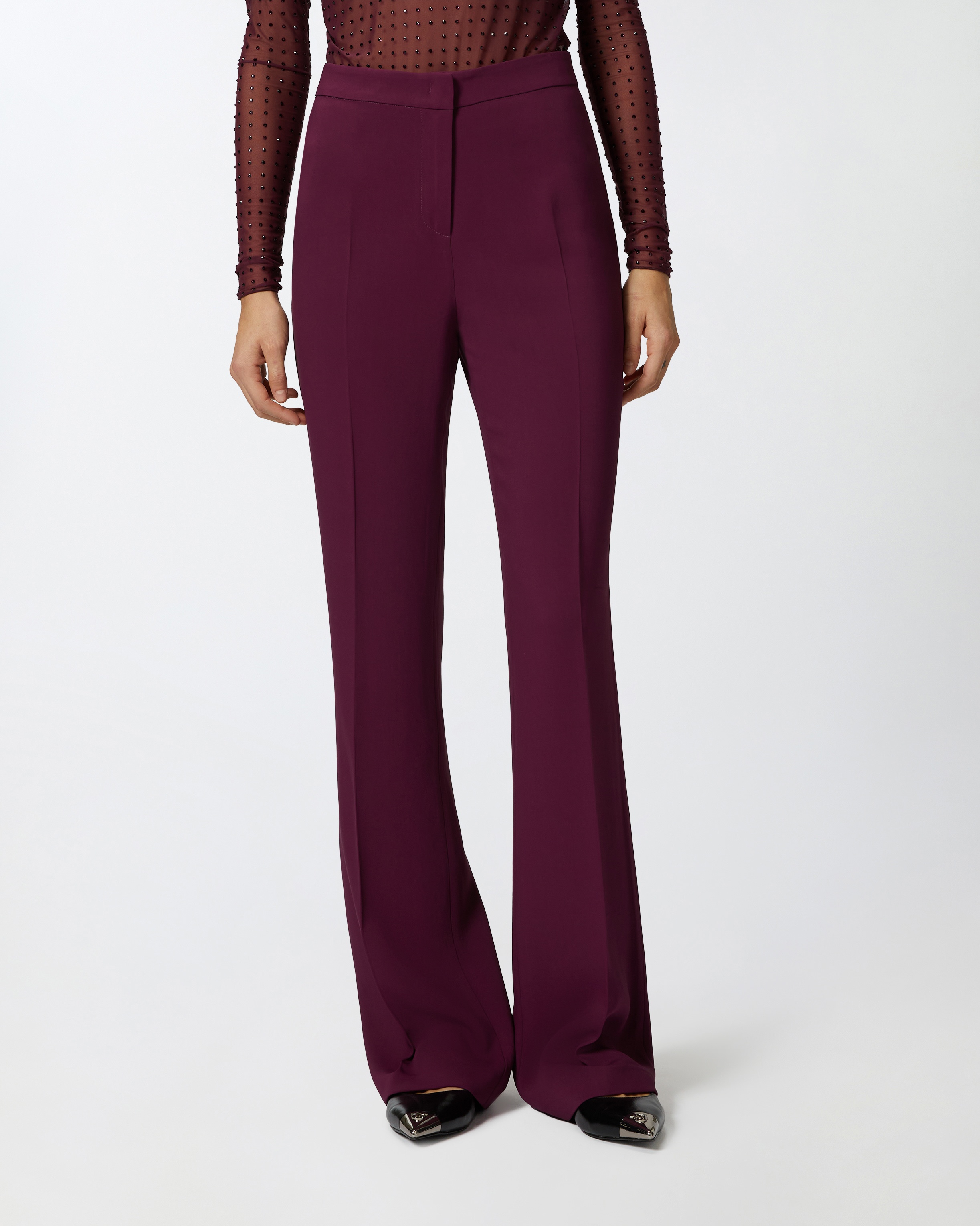 HIGH-WAIST TROUSERS IN TECHNICAL CADY - 3