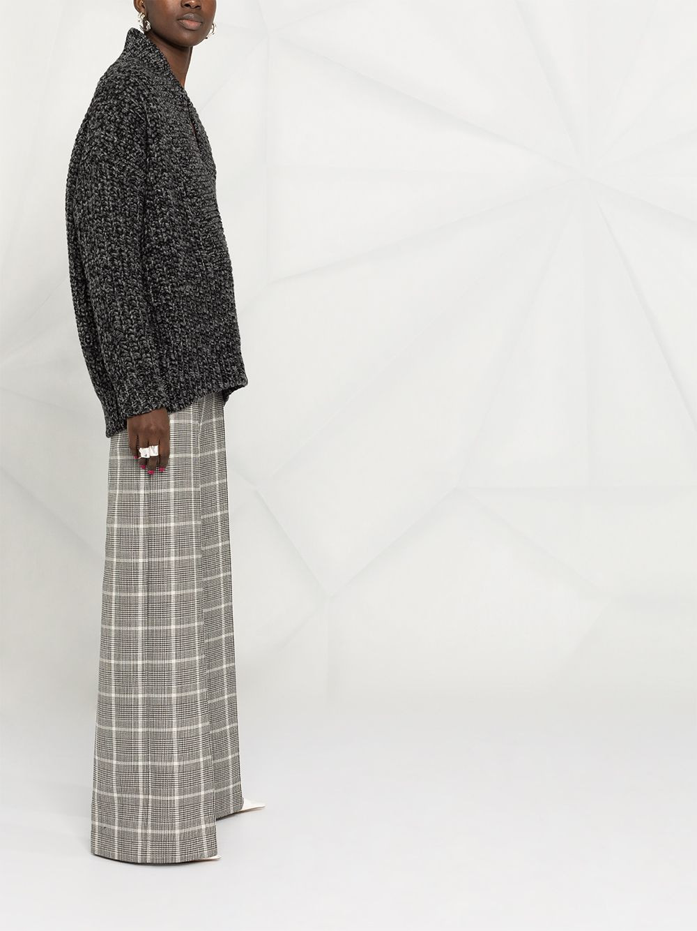 oversized mélange-knit jumper - 6