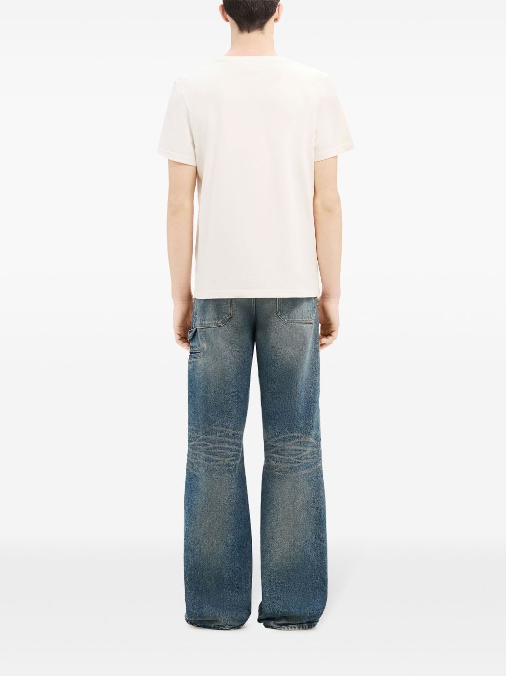logo-embroidered cotton T-shirt - 3