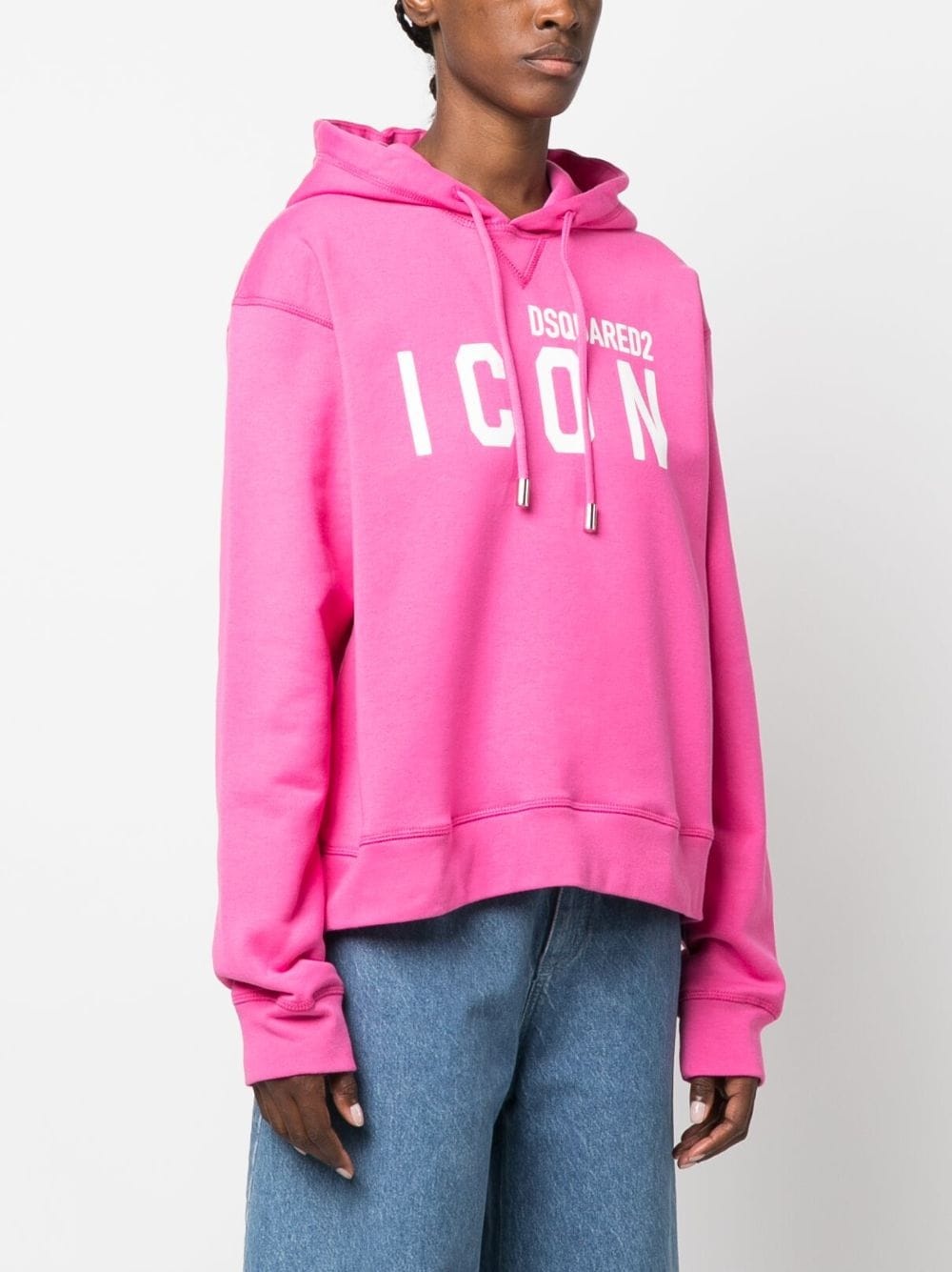 logo-print drawstring hoodie - 3