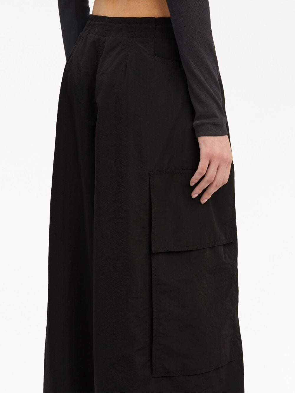 high-rise parachute trousers - 6