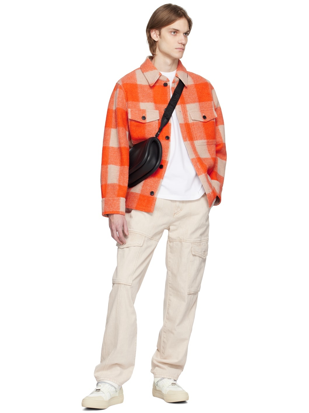 Orange & Off-White Kervon Jacket - 4