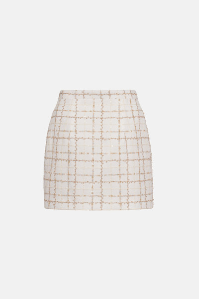 Alessandra Rich SEQUIN CHECKED TWEED MINI SKIRT outlook