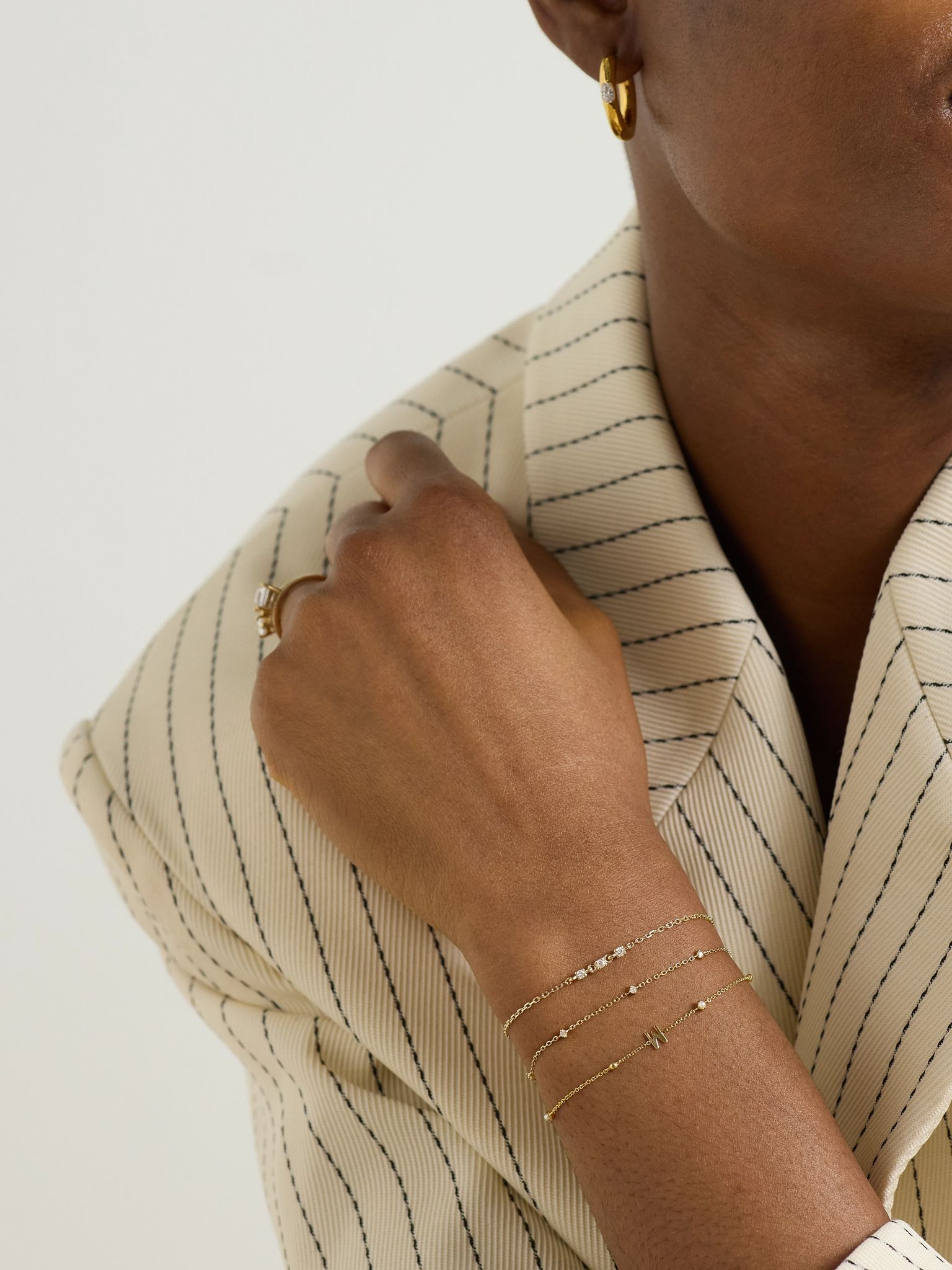 14-karat gold diamond bracelet Gold - 5