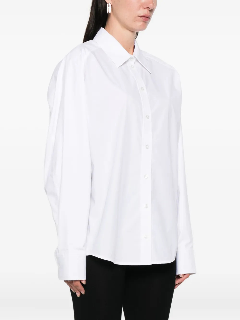 ALEXANDER WANG - Women Necklace Oversized Button Down Shirt - 2