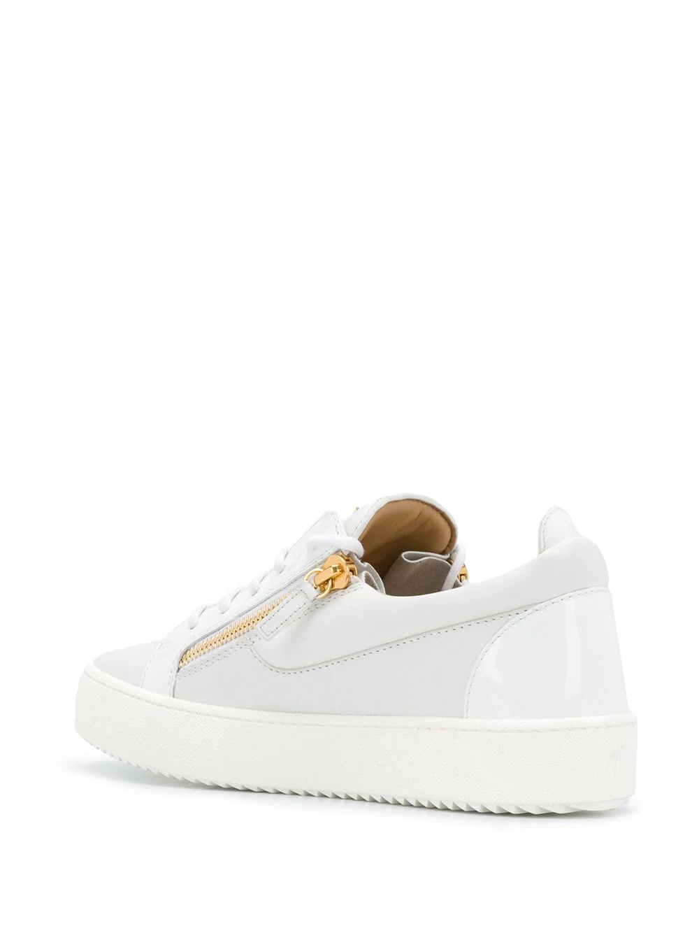 zip detail low-top sneakers - 3