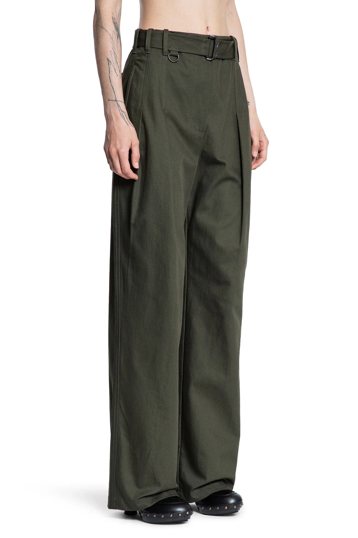 Gabardine-Belted-Trousers - 2