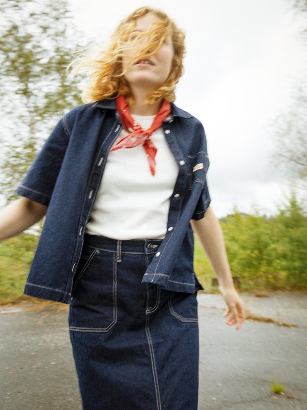 Lina Painter Denim Shirt Dark Blue - 2