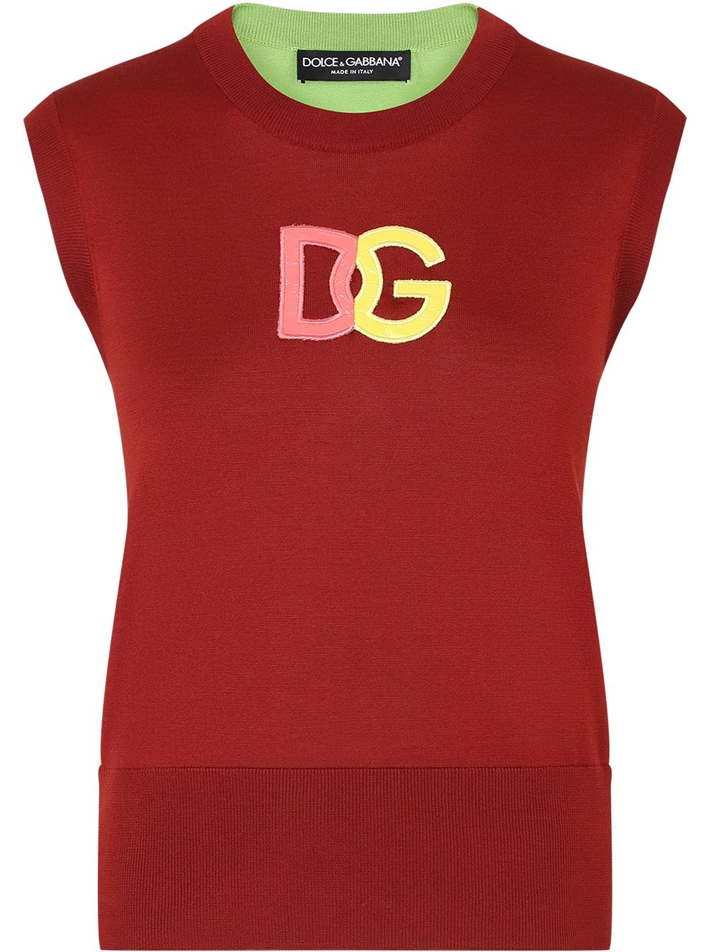 DG-embroidered two-tone vest - 1