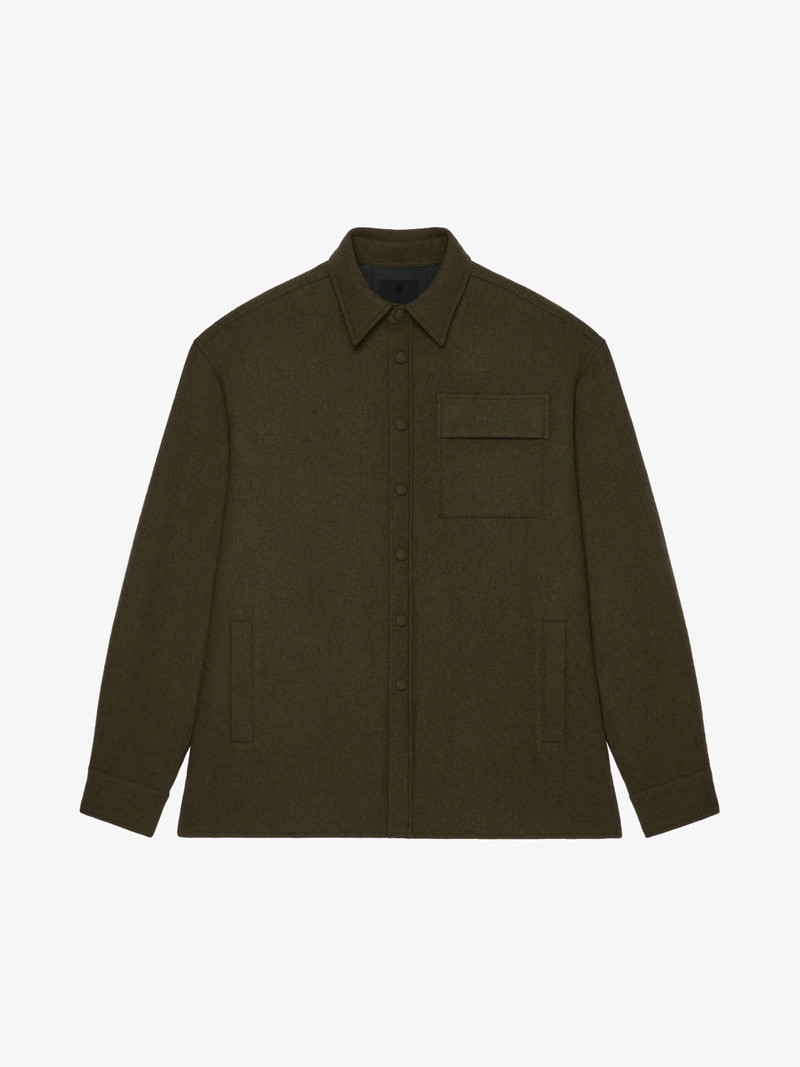 OVERSHIRT IN EMBROIDERED MILITARY FLANNEL 1