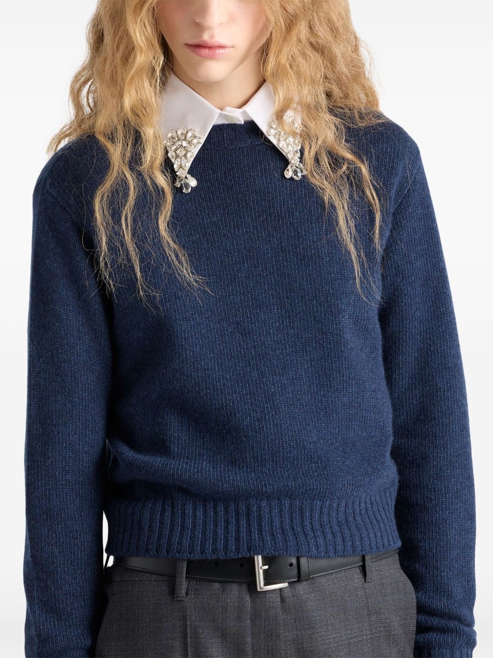 ribbed Re-Cashmere sweater - 5