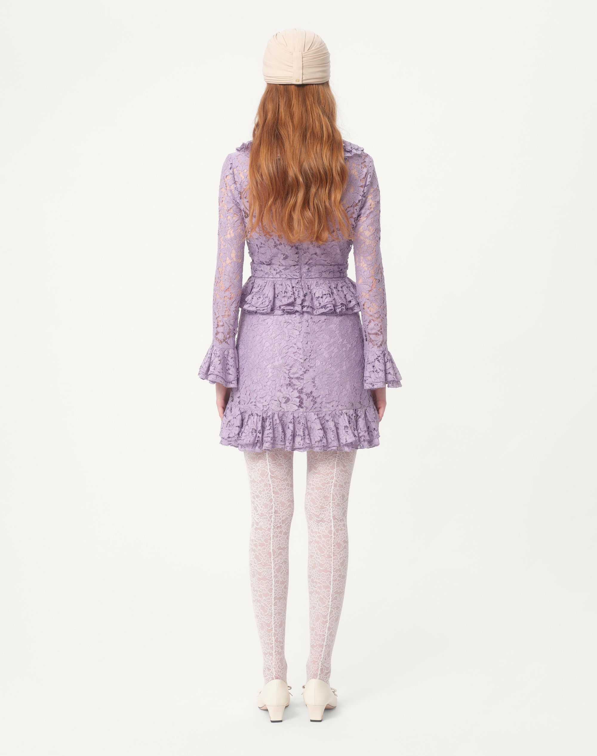 SHORT DRESS IN HEAVY LACE - 9
