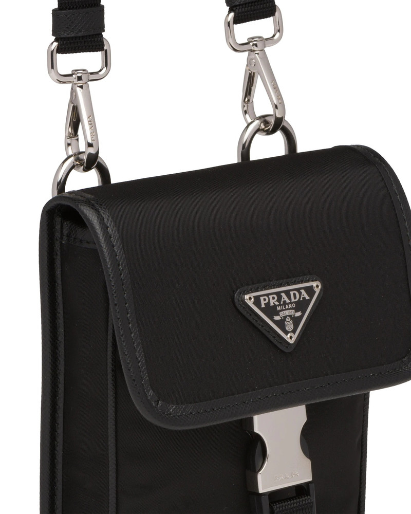 Prada Re-Nylon and Saffiano leather smartphone case outlook