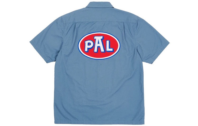 PALACE GASSY SHIRT BLUE Colorblock Pocket Embroidered Logo Unisex P20SHT028 - 2