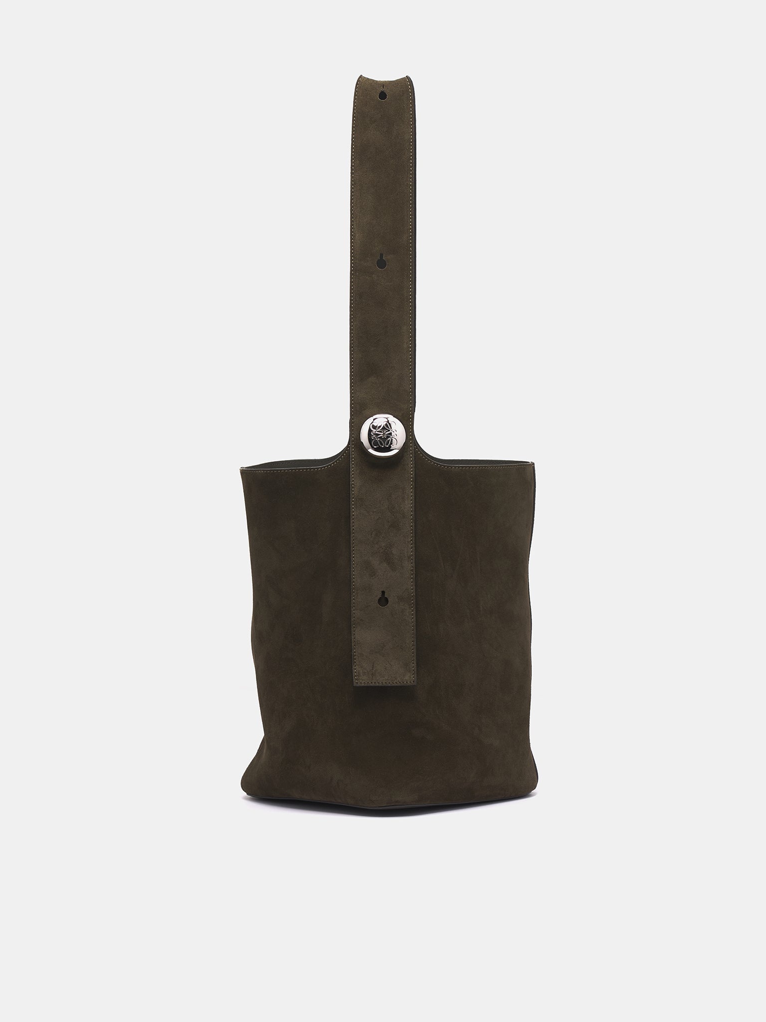 Large Suede Pebble Bucket Bag - 2