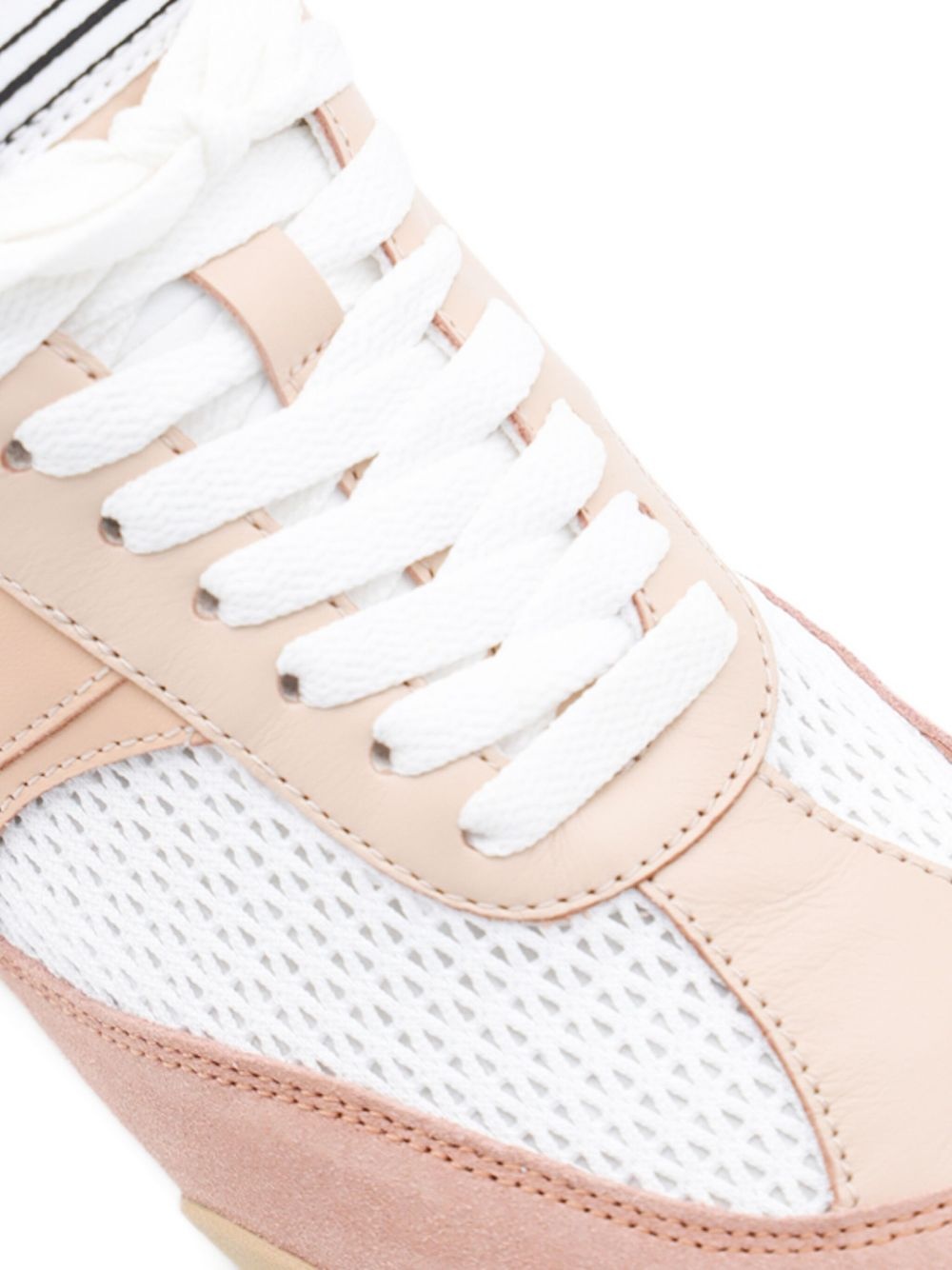 mesh-panel suede sneakers - 4