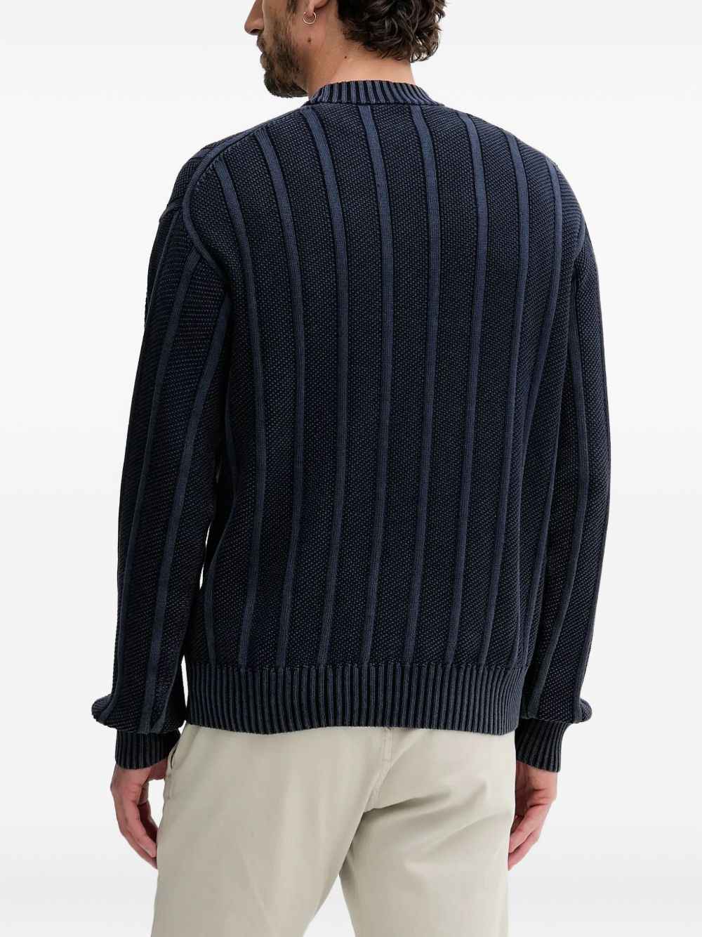 ribbed crew-neck sweater - 3