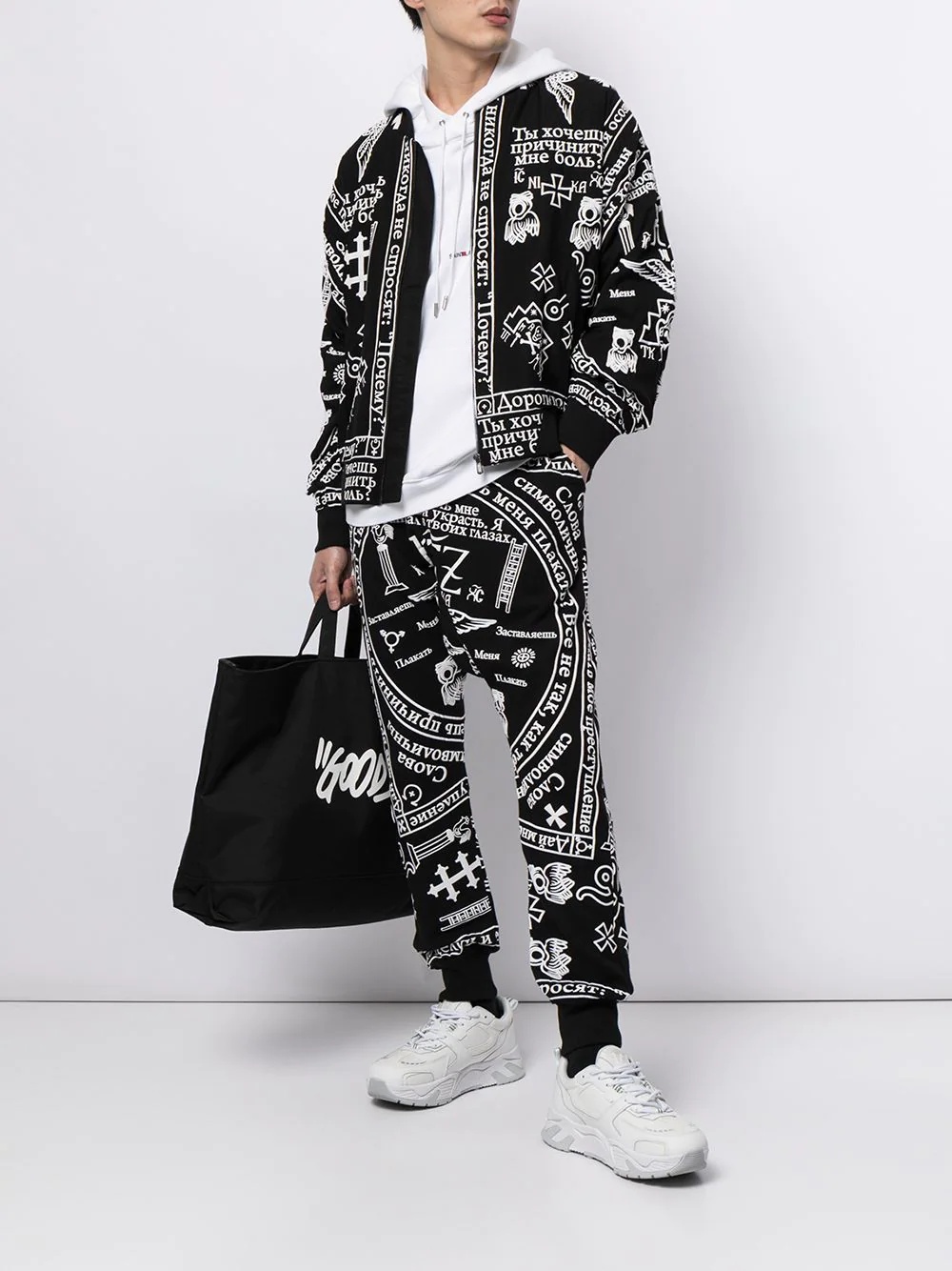drop-crotch track pants - 3