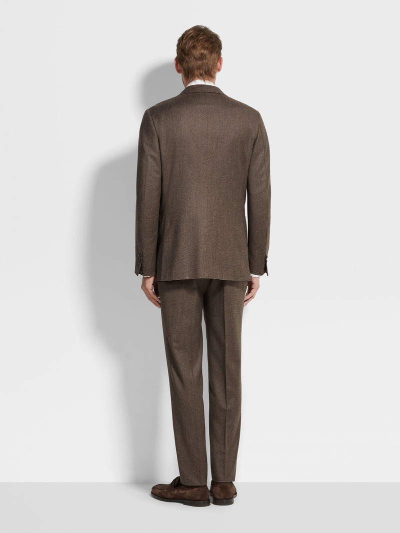 BROWN MÉLANGE WOOL AND CASHMERE SUIT 4