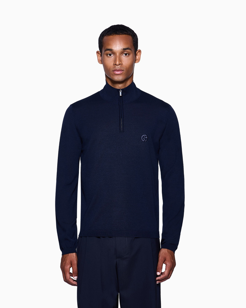GIORGIO ARMANI VIRGIN-WOOL MOCK-NECK JUMPER outlook