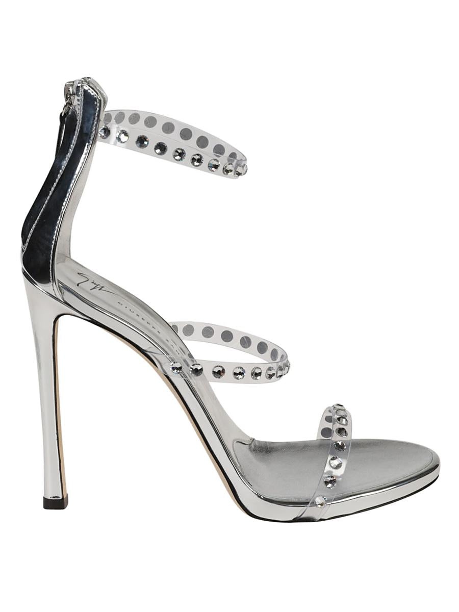 GIUSEPPE ZANOTTI HARMONY SHINE LEATHER HEEL SANDALS - 1