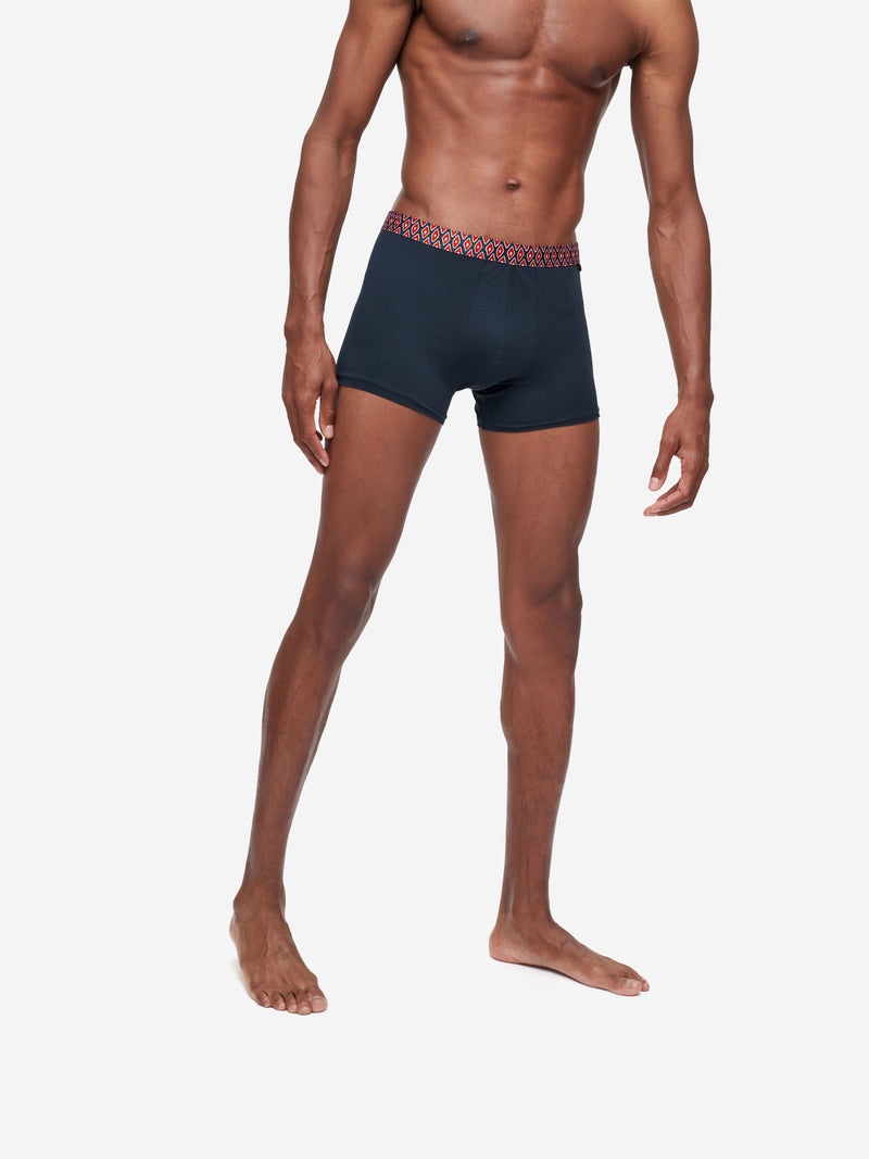 Men's Boxer Briefs Band 52 Pima Cotton Stretch Navy - 3