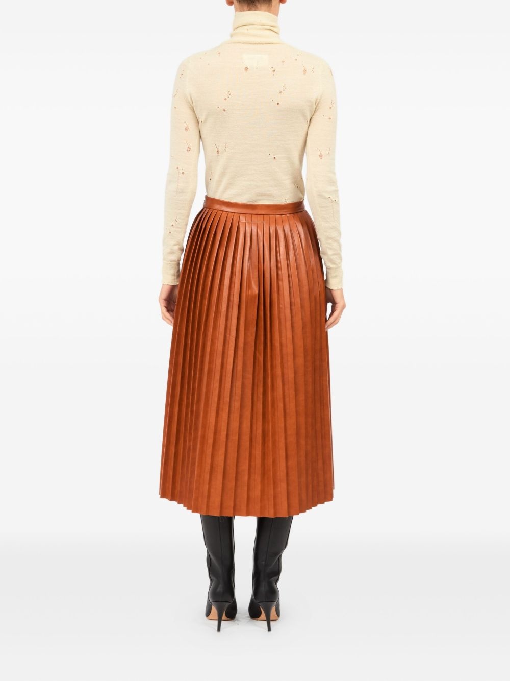 pleated midi skirt - 4