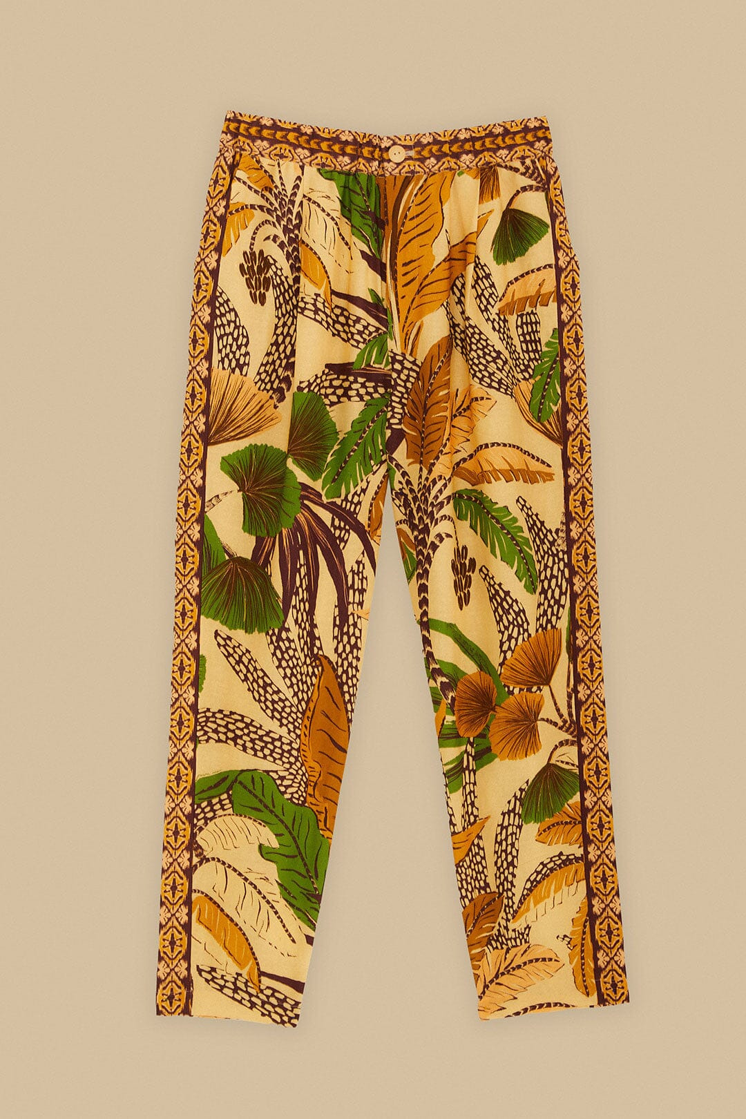 Sand Foliage Sketch Lenzing™ Ecovero™ Euroflax™ Pants - 6