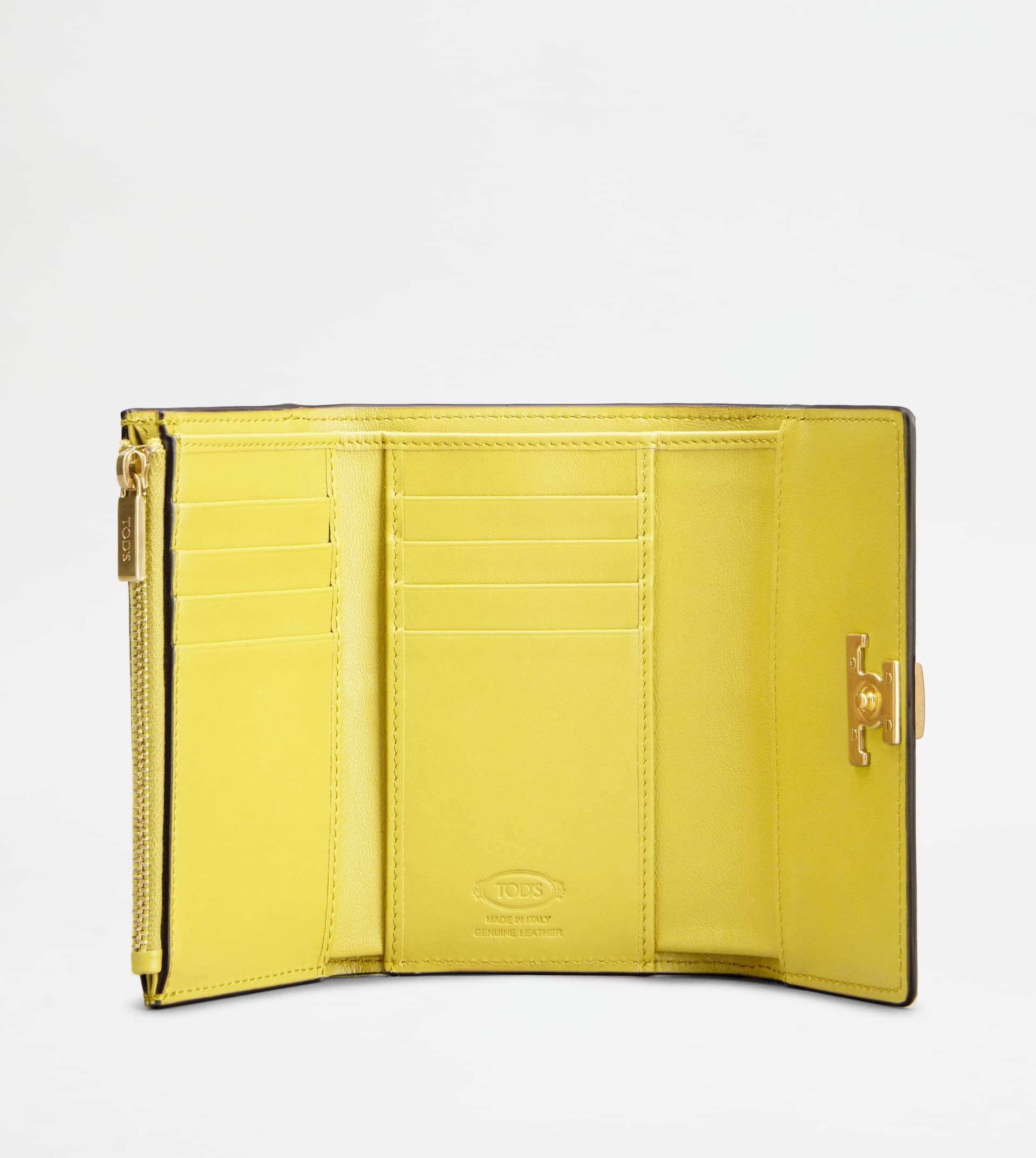T TIMELESS WALLET IN LEATHER - GOLD - 2