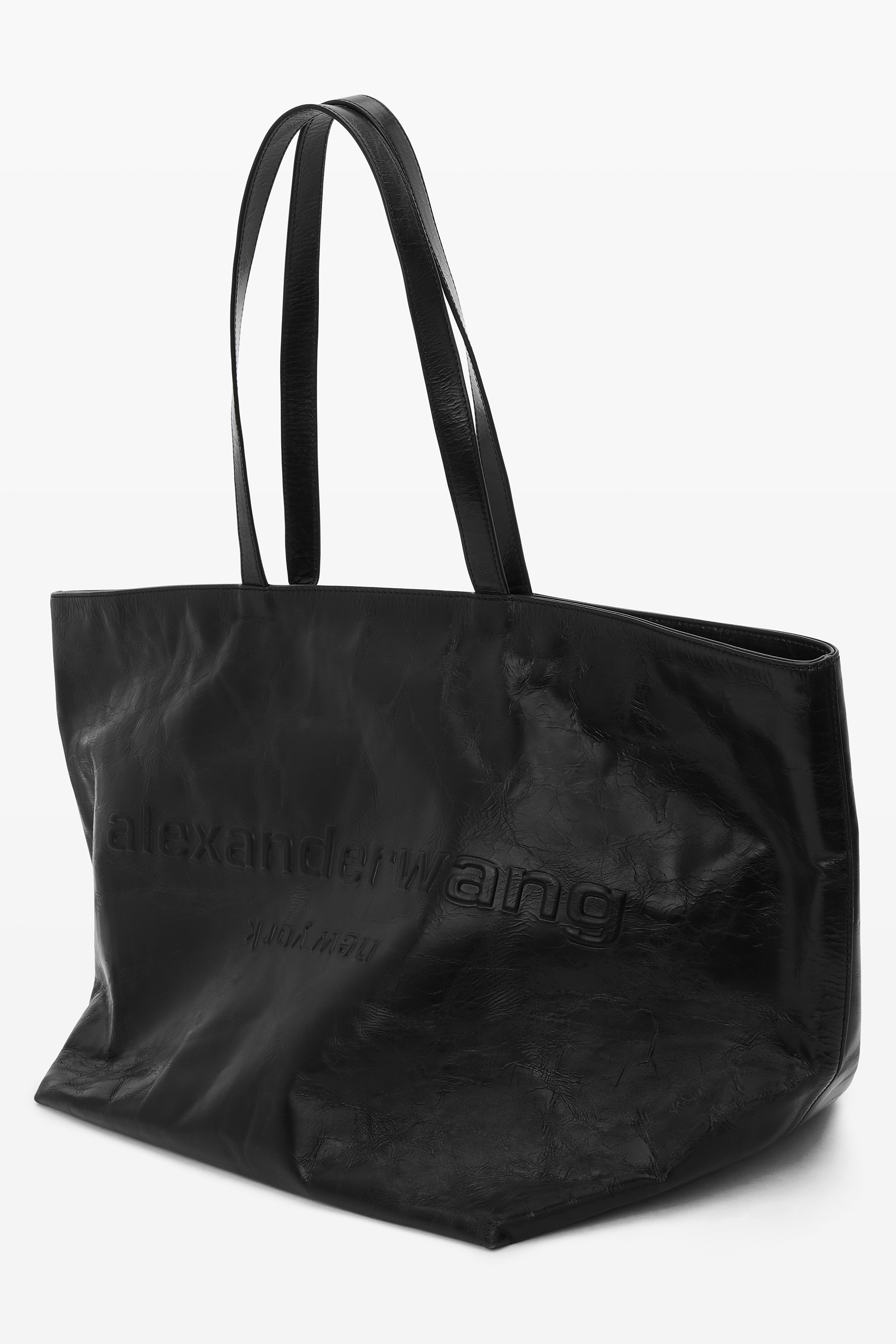 Punch Tote Bag in Crackle Patent Leather - 2