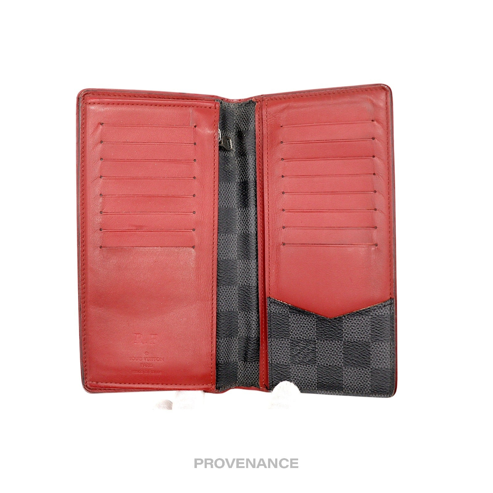 Louis Vuitton Brazza Long Wallet - Damier Graphite Red - 5