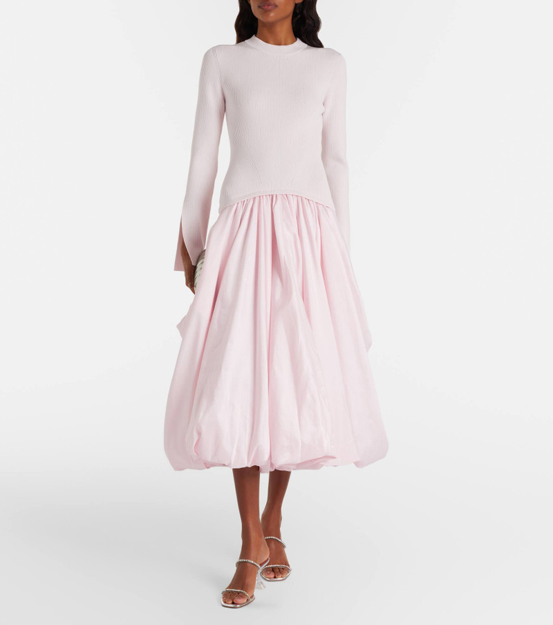 SIMKHAI Kenlie ribbed-knit midi dress outlook