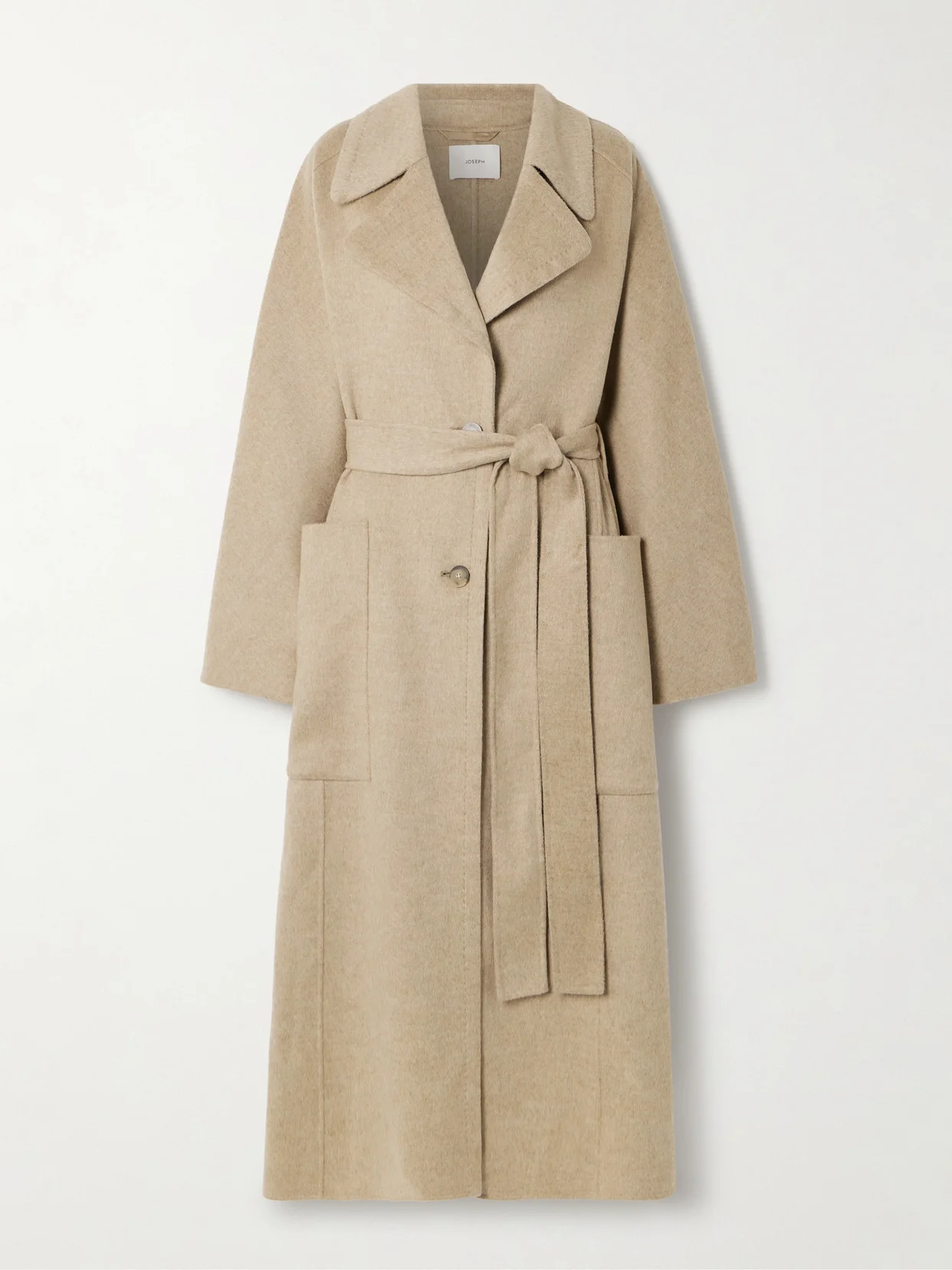 Spencer Belted Wool And Cashmere-blend Trench Coat - 1