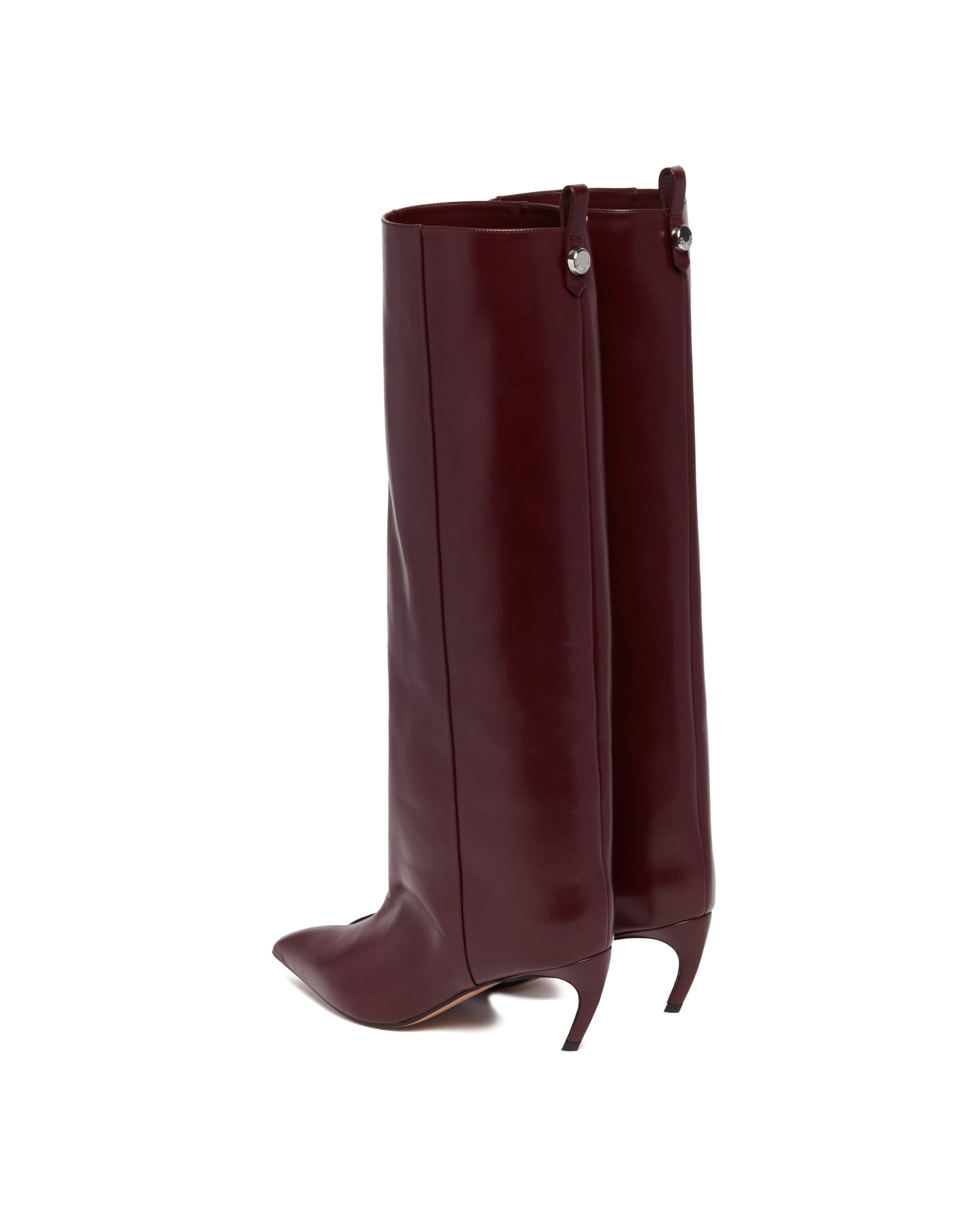 Mauve Lea Leather Boots - 5