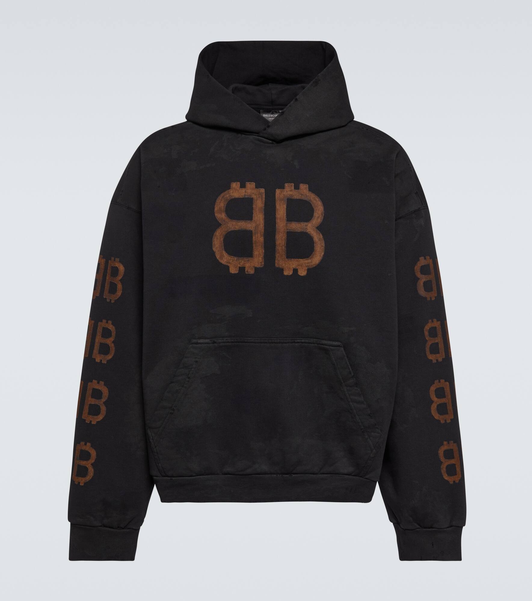 Crypto cotton jersey hoodie - 1