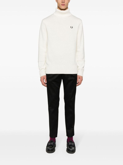 Fred Perry logo-embroidered roll-neck wool jumper outlook