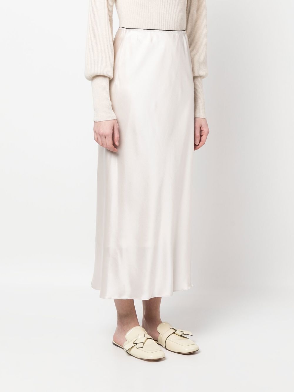 silk blend slip skirt - 3
